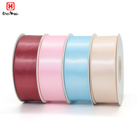 Ruban en satin simple face de qualité supérieure 40 mm, 50 yards par rouleau, emballage pour emballage cadeau