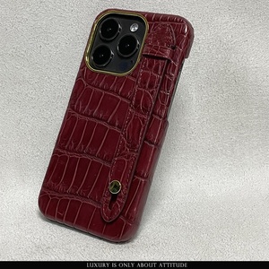Funda <span class=keywords><strong>de</strong></span> Piel <span class=keywords><strong>de</strong></span> Cocodrilo Auténtica <span class=keywords><strong>de</strong></span> Lujo Exótico para <span class=keywords><strong>iPhone</strong></span> 16 15 14 <span class=keywords><strong>Pro</strong></span> con Correa para el Dedo, Fundas <span class=keywords><strong>de</strong></span> Teléfono 100% <span class=keywords><strong>de</strong></span> Piel para <span class=keywords><strong>iPhone</strong></span> - Product Image 2