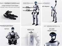 Robot humanoïde G1 UBTECH Walker Tienkung avec intelligence intégrée et double processeur Orin AGX 550, en métal, 132x450x200mm, 35kg, compatible Wi-Fi