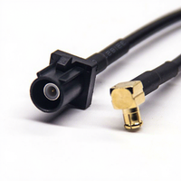 Câble RF MCX mâle à angle droit vers Fakra mâle, assemblage coaxial RG174, pigtail 50 Ohm, code Z universel, 4 GHz, pour antenne