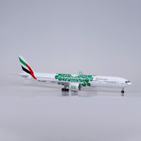 Maquette en résine YiGuan Boeing 777 à l'échelle 1/157, avec éclairage LED réaliste et sonore, design personnalisé, technique de polymérisation à chaud