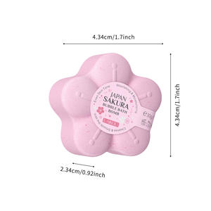 Laikou japon extrait de Sakura nettoyage en profondeur du corps douche peau lissant <span class=keywords><strong>Anti</strong></span> acné éclaircir hydratant SPA <span class=keywords><strong>bombe</strong></span> de bain moussant - Product Image 6