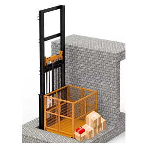 <span class=keywords><strong>Platform</strong></span> pengangkat kargo hidrolik 1500KG 15 ton <span class=keywords><strong>Lift</strong></span> kargo baja mangan rel utama kapal dek baja pengangkat barang vertikal - Product Image 2