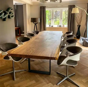 Elegante juego de mesa de consola de madera maciza para Hotel comedor restaurante cocina Bar con panel de madera de resina epoxi 1 pieza - Product Image 5