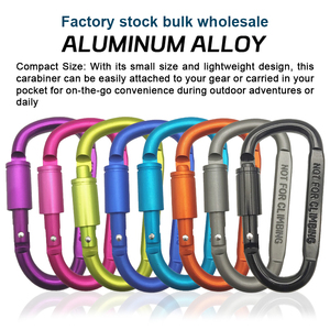 Listo para enviar al por mayor: Mosquetón de aleación de aluminio con cierre de muelle, portátil, para llavero, para camping y tiendas de campaña - Product Image 4