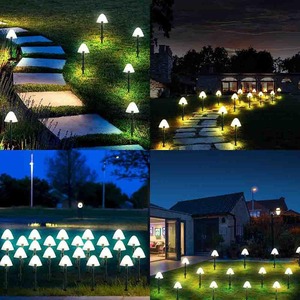 Luces Solares para Jardín con Forma de Hongo, Iluminación Decorativa LED para Exteriores, Resistente al Agua, Portátil, Alimentada por Energía Solar - Product Image 3