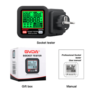 GVDA GD104 presa Tester Pro tensione Test LCD presa presa digitale rilevare EU spina Ground <span class=keywords><strong>Zero</strong></span> linea spina controllo fase polarità - Product Image 6