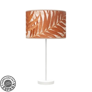 Lampada da tavolo E27 bianca e foglia, dimensioni 63x30x30 cm, ideale per illuminare e decorare spazi moderni. - Product Image 1
