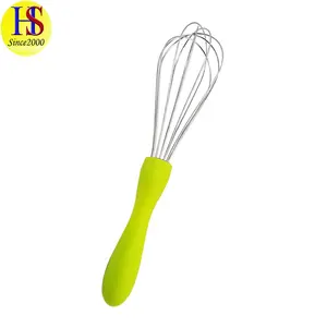 9 ''đa chức năng bằng thép không gỉ Hướng dẫn sử dụng trứng Beater với Ergonomic PP xử lý