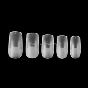 Nadeco Full Buffed Square Press on Artificial Fingernails <strong>Extra</strong> <strong>Long</strong> No C Curve <strong>Nail</strong> Art Tips - Product Image 4