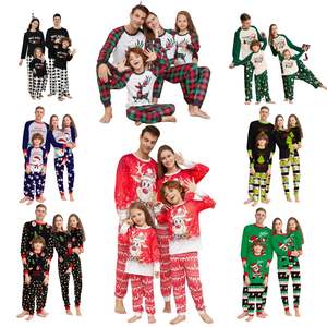 Conjunto Familiar Personalizable de Pijamas Navideños Rojos/Verdes para Parejas, Hermanos, Niñas <span class=keywords><strong>y</strong></span> Bebés - Product Image 3