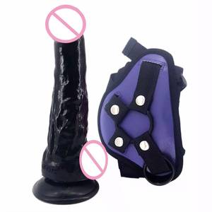 Tienda 9,4 pulgadas Correa en consolador Arnés con cinturón de cuero ajustable para mujeres Vagina <span class=keywords><strong>Anal</strong></span> lesbiana orgasmo juguete sexual - Product Image 2