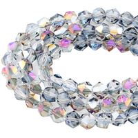 Perles en cristal facetté pour la fabrication de bijoux, perles en verre, décoration DIY, accessoires pour colliers, couleurs de placage disponibles