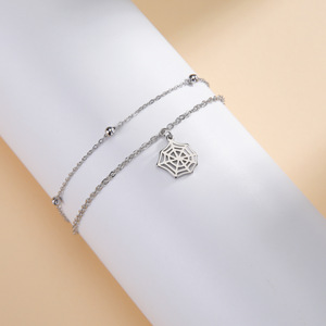 Wholesale 18K Gold Plated Stainless Steel Spider Web Cobweb <strong>Bracelet</strong> <strong>Men's</strong> Hip Hop Street <strong>Style</strong> Custom Fashion Charm <strong>Bracelets</strong> - Product Image 6