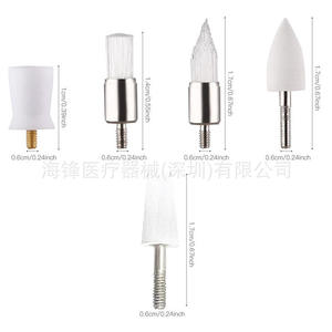 Tête de polisseur dentaire Hai Feng à poils souples, 1,7 cm, pointue et plate, pour l'élimination des taches dentaires, usage adulte - Product Image 1