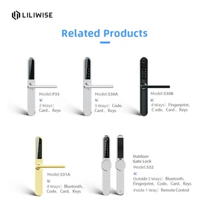 Không Thấm Nước WiFi TTLock APP Mở Khóa Từ Xa Thông Minh Trượt Cửa Kỹ Thuật Số Mã Khóa Vân Tay Điện Trượt Kính Cửa Gỗ Khóa - Product Image 6