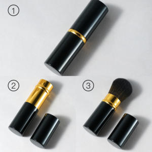 Set de Brochas de Maquillaje Veganas Kabuki con Logotipo Personalizado, Cabeza Plana Dorada para Base y Corrector, Muestra Gratuita, Cosméticos de Marca Privada - Product Image 1