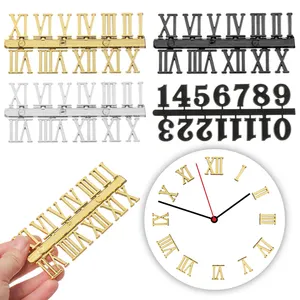 1 takım DIY dijital yedek Gadget geri romen rakamları saat rakamları aksesuarları arapça numarası tamir kuvars saat parçaları