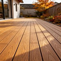 Planche de terrasse en composite WPC durable avec surface en grain de bois imperméable co-extrudée 140x25mm pour terrasse et jardin extérieurs
