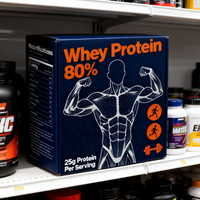 Confezionamento in cartone stampato ad alta definizione personalizzato per la scatola di imballaggio con Display Fitness in polvere proteica il tuo Logo