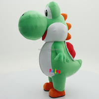 Costume gonflable Yoshi de 2 m/2,6 m, costume de dinosaure vert Mario pour Halloween et événements de cosplay