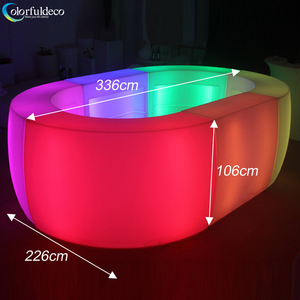 รีโมทคอนโทรลรอบ Led บาร์เคาน์เตอร์ Led บาร์ตารางที่มีชาร์จสำหรับไนท์คลับที่ใช้ - Product Image 1