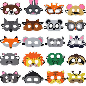 Máscaras de Fieltro de Animales del Bosque, Disfraces de Animales, Artículos para Fiestas Temáticas de Zoológico o Campamento, para Niños o Niñas - Product Image 4
