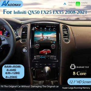 วิทยุติดรถยนต์ระบบแอนดรอยด์ขนาด 12.1 นิ้ว สำหรับอินฟินิตี้ QX50 EX25 EX35 ปี 2008-2021 เครื่องเล่นมัลติมีเดียสเตอริโอพร้อมระบบนำทาง GPS และระบบเชื่อมต่อไร้สาย Carplay - Product Image 2