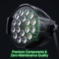 Équipement d'éclairage de scène professionnel DMX512, 18 projecteurs LED PAR 10W RGBW, pour DJ, discothèque, salle de mariage, indice de protection IP33, stroboscope