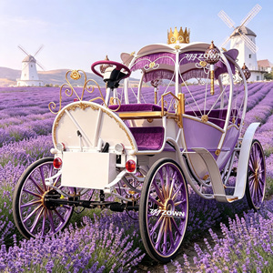 Carrosse de princesse en fer forgé de qualité supérieure, structure stable pour la décoration d'événements de mariage en extérieur - Product Image 1