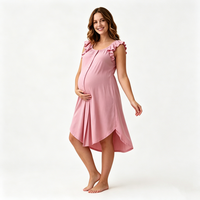 Robes de maternité et d'allaitement pour femmes, 220 GSM, douces, minimalistes, certifiées GOTS et FSC, essentielles pour la maternité et les sacs d'hôpital