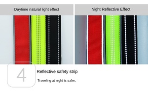 Fabricante al por mayor personalizado gran oferta resistente reflectante doble D anillo de nailon para entrenamiento de seguridad ajustable <span class=keywords><strong>collar</strong></span> de perro todo - Product Image 3