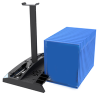 Station de refroidissement pour console PS4/Slim/Pro 6 en 1 avec rangement pour casque d'écoute