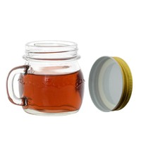 Vide clair grain de café jus thé bouteille en verre conteneur 300ml lucide alimentaire yaourt pouding miel confiture pot de stockage avec couvercle poignée
