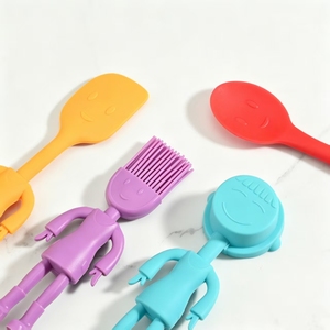 Ensemble d'outils de pâtisserie en silicone pour enfants, 5 pièces, comprenant un pinceau à pâtisserie, une spatule et un fouet, <span class=keywords><strong>kit</strong></span> de pâtisserie DIY pour enfants - Product Image 2