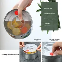Isolierte 304 Edelstahl Mehrschichtige Große Kapazität Auslaufsichere Tragbare Bento-Lunchbox Form Warmhalte-Lebensmittelbehälter