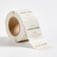 Étiquettes autocollantes personnalisées en vinyle imperméable avec logo imprimé en feuille d'or pour emballages alimentaires professionnels, ingrédients et bouteilles