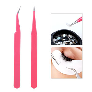 Misscheering 1PC acier inoxydable incurvé droit sourcil <span class=keywords><strong>faux</strong></span> <span class=keywords><strong>cils</strong></span> <span class=keywords><strong>pince</strong></span> à épiler Nail Art maquillage outil Ecils <span class=keywords><strong>pince</strong></span> à épiler - Product Image 2