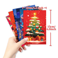 Carte de vœux de Noël personnalisée imprimée, carte en papier artistique colorée pour les fêtes, cadeau, impression de logo personnalisé
