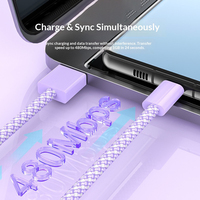 Câble USB de charge rapide Type C de grande longueur couleur macaron pour téléphone portable – Vente en gros