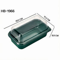 Boîte de cuisson rectangulaire en plastique transparent jetable pour desserts, nouilles, gelées, hamburgers et aliments en conserve