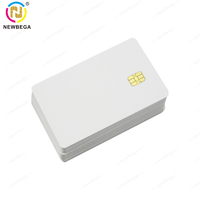 Carte d'accès intelligent en plastique PVC avec puce, RFID 13,56 MHz F08 24C01, double puce, proximité, inscriptible