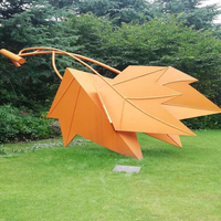 Statue décorative abstraite en acier inoxydable sur mesure de qualité supérieure, peinture couleur, sculpture abstraite extérieure en acier inoxydable de haute qualité