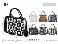 Borsa a Tracolla Lavorata a Maglia con Motivo a Quadri, Monospalla, Per Tutte le Stagioni, Borsa da Petto da Donna - Product Image 1