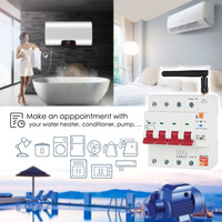 Disjoncteur intelligent WiFi Tuya Smart 4P 63A 380V 50/60Hz avec télécommande