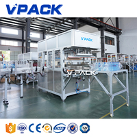 Système de mise en sac semi-automatique manuel pour bouteilles vides, ensacheuse de bouteilles vides en PP, PE, PET, HDPE, film plastique, machine d'emballage pour bouteilles vides