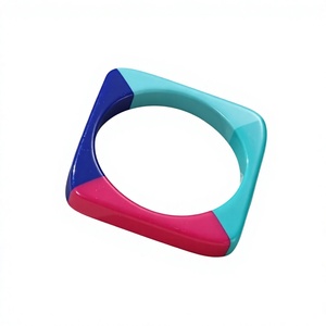 Custom Resin <b>Bangles</b> for Women Handmade Colorful Acrylic Style Bracelets for Fashion Jewelry Gifts Party Wear and Special - Product Image 1
