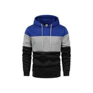 Mens Color Block Hoodie Casual Pullover Sweatshirt Fashion Streetwear Hooded <b>Top</b> Long Sleeve Soft Fleece Winter Autumn Warm Wear - Product Image 2