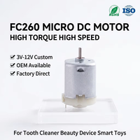 F260 微型直流电机 6V 9V 高扭矩扁平型 适用于玩具车 机器人 DIY 爱好项目 电子元件批发