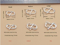 Crochet 925 S de haute qualité personnalisé or blanc et argent marquage résultats de bijoux et composants fermoirs